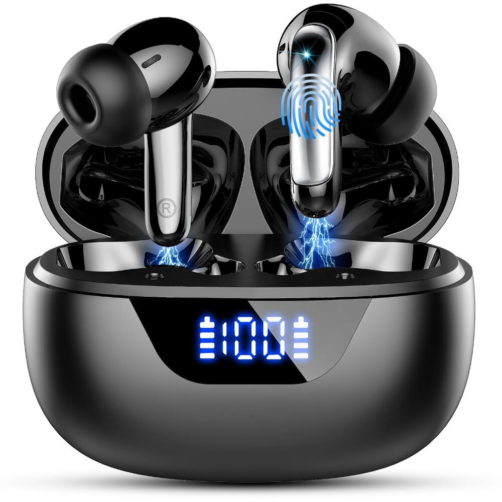 Bluetooth 5.3 Wireless Earbuds ENC Noise Cancelling 48H Playtime